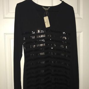 Tommy Bahama black sequin slinky dress, never worn